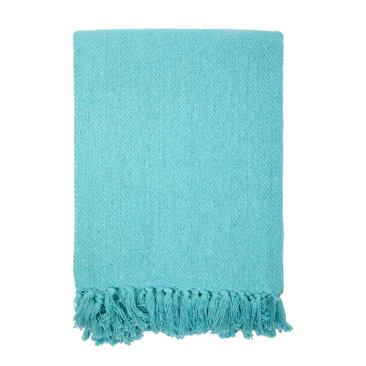 Arkwright Home - Wholesale Throw Blanket - Cotton Herringbone Throw Blanket - Color options