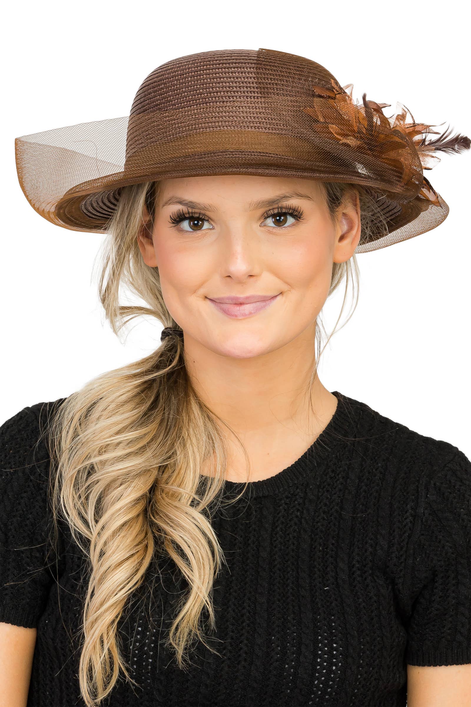 Cap Zone - Wholesale Fascinator Hat - Women's - Organza Fascinator Derby Bucket Sun Hat7