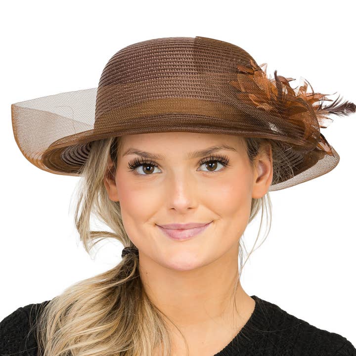 Cap Zone - Wholesale Fascinator Hat - Women's - Organza Fascinator Derby Bucket Sun Hat7