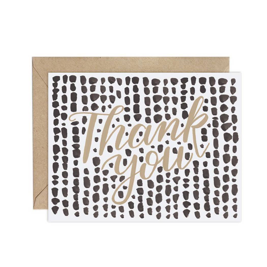 LoveLight Paper - Wholesale Thank You Card - Mini Dots (Pattern Party)- Thank You Card0