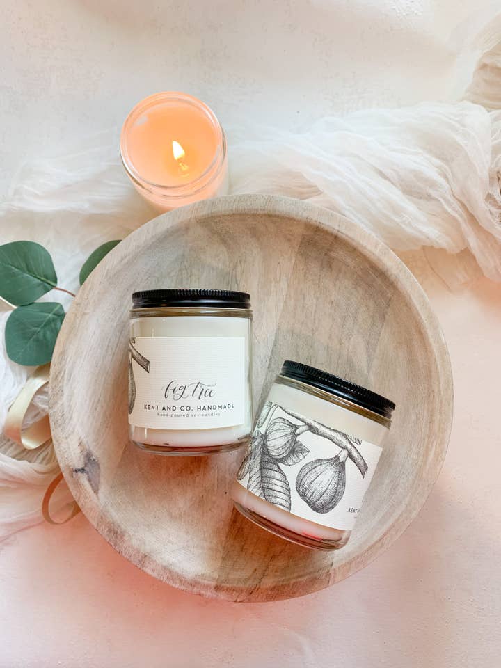Fig Tree Soy Candle | Set of 4 | Luxury Fragrance Dupe for wholesale by Kent and Co. Handmade