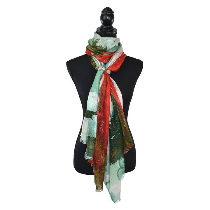 Dupatta Designs – Großhandel Schal – Damen – Von Wheatfield Van Gogh inspirierter Schal5