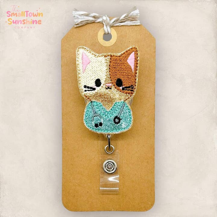 Nurse Kitty Badge Reel for wholesale by The SmallTownSunshine Company