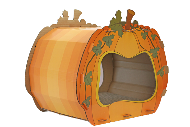 Midlee Designs – wholesale Kattkliare - Katt – Midlee Halloween pumpa katt skrapare hus4