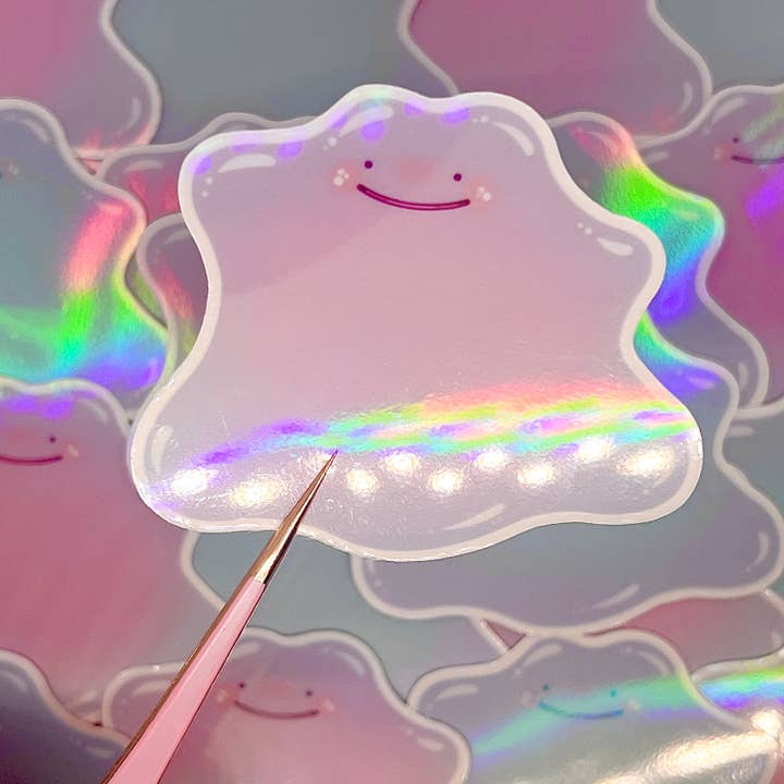 Ditto Transparente Pokémon Sticker Fan Art (2,75 Zoll / 70 mm) für den Großhandel von Luminous Senecio