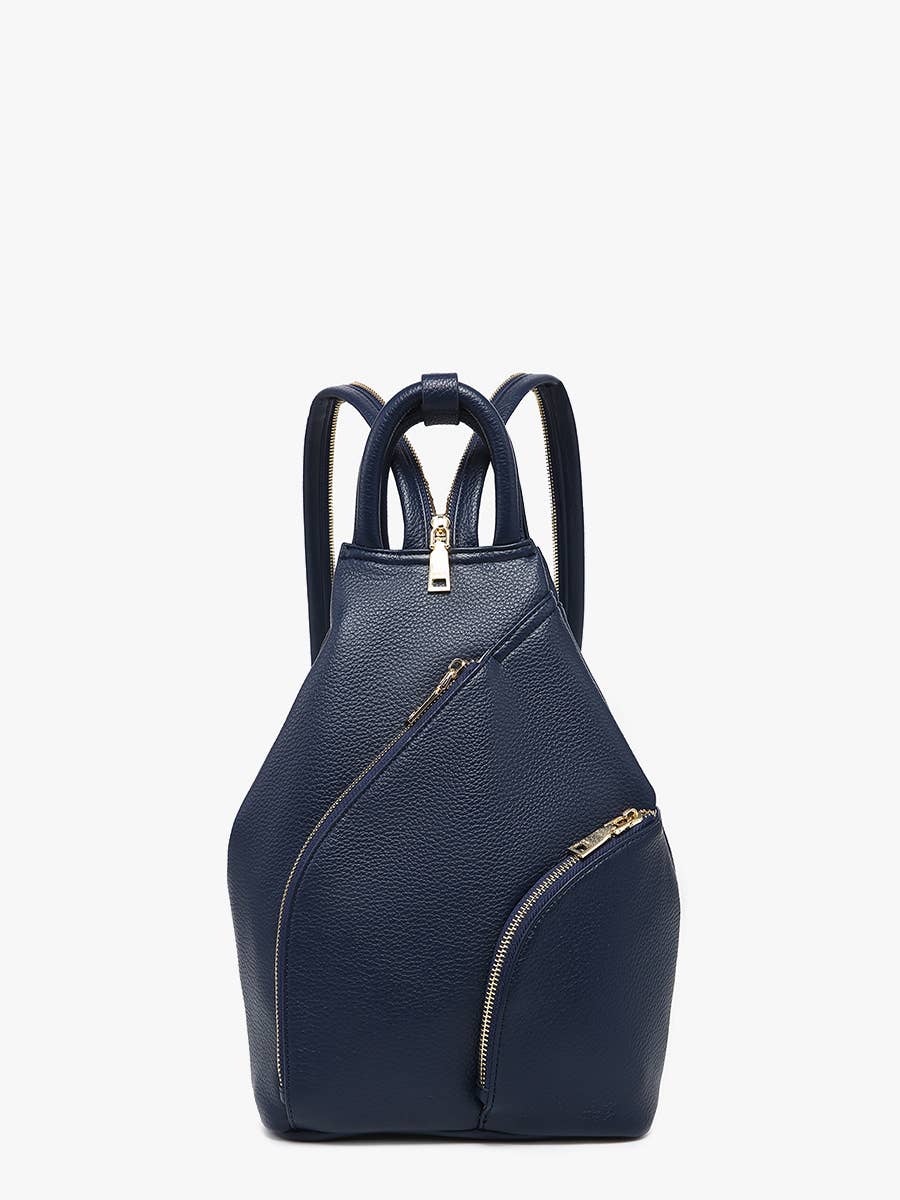 Jen & Co. - Vente Sac à dos – femme - BP2687 Sac à dos à fermeture éclair diagonale Maura6