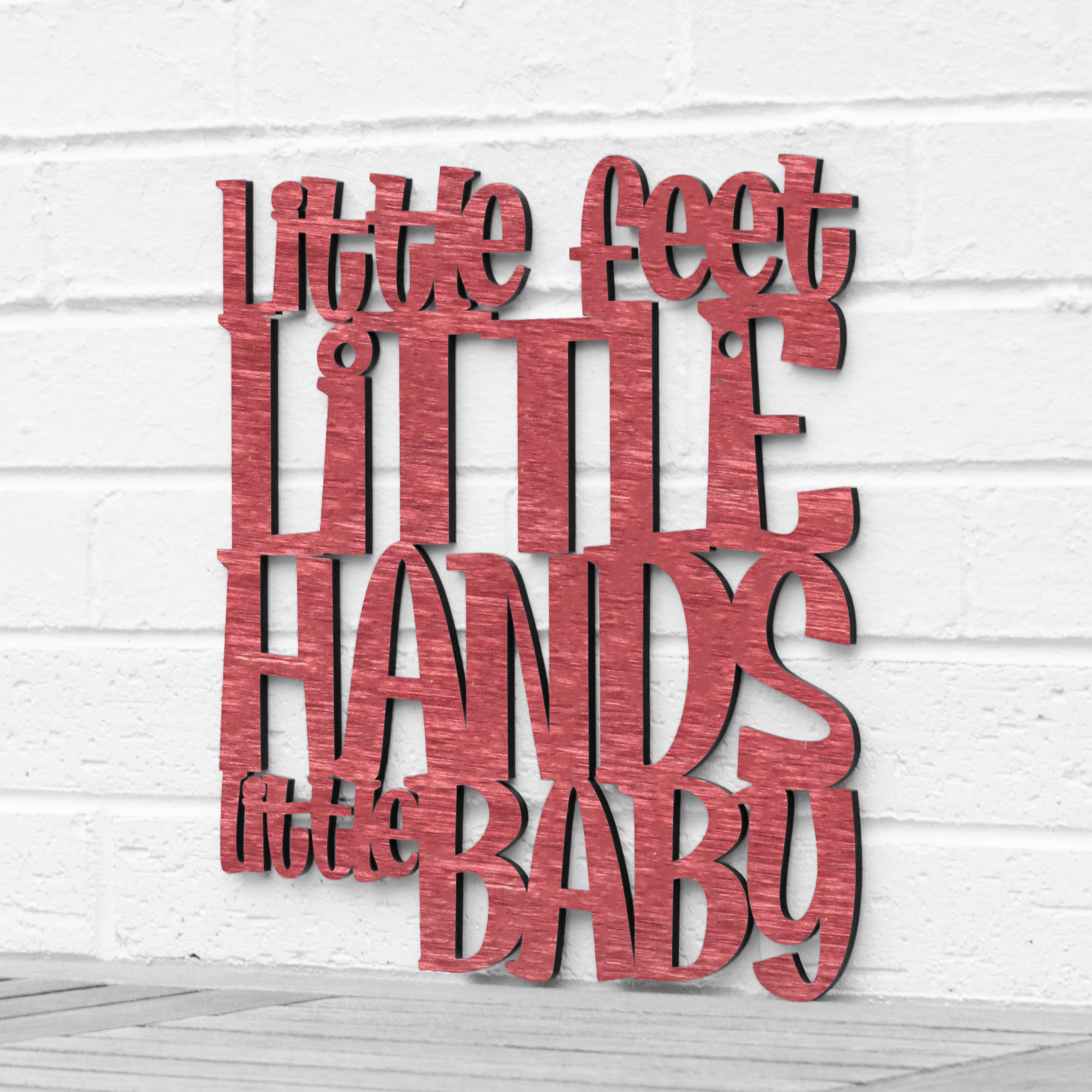 Spunky Fluff - Wholesale Wall Decor - Kids & Baby - Little Feet Little Hands Little Baby, Wood Nursery Decor16