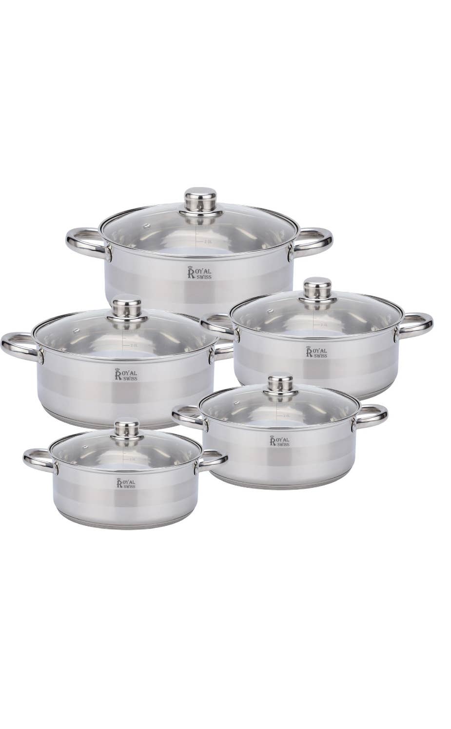 Royal Swiss - Wholesale Cookware set - 10-Piece Cookware Set - Sp10