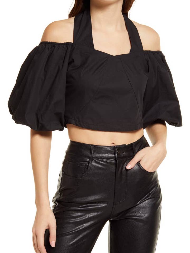 Top court ajusté à nouer dos nu Mina pour la vente par Amy Lynn