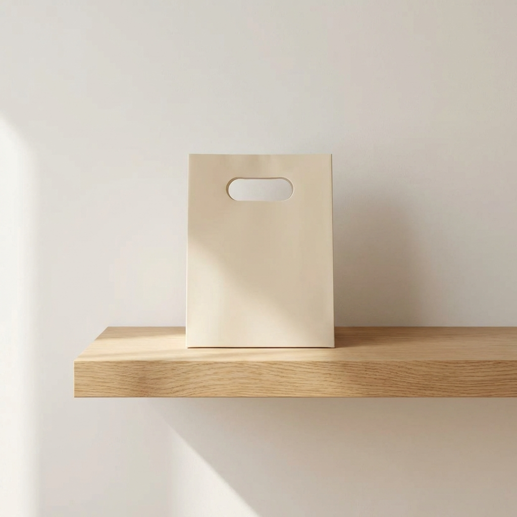 ByHome - Wholesale Gift bag - Soft Light Beige Cutout Handle Gift Bag w/ Ribbon & Tissue7