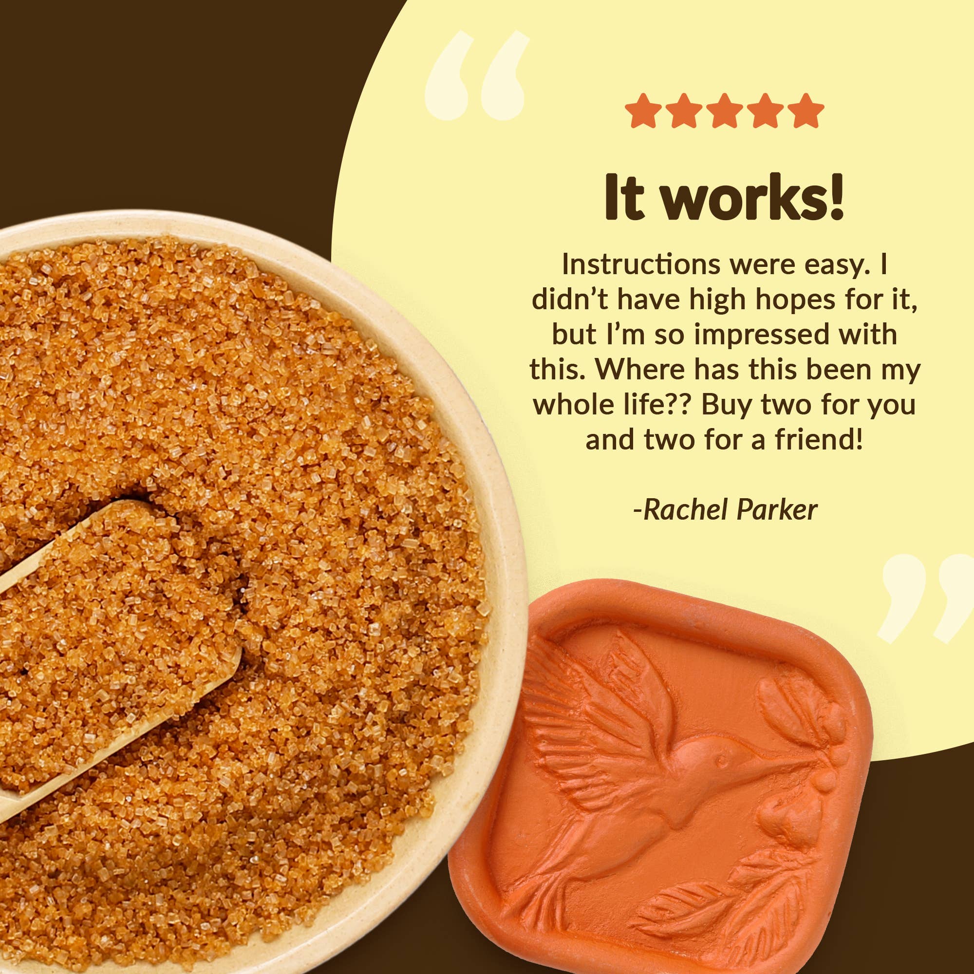 JBK Pottery - Wholesale Kitchen Tool/Gadget - Brown Sugar Saver - Hummingbird Design7