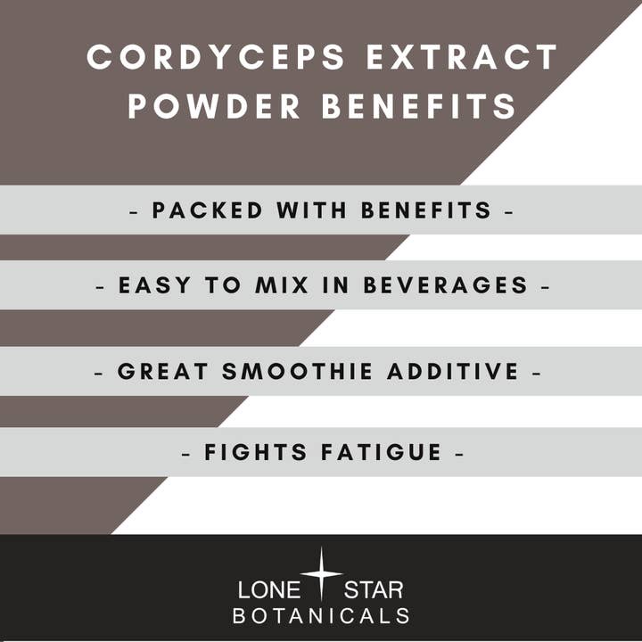 Lone Star Botanicals – wholesale Protein/superfood powder – Organic Cordyceps Mushroom Extract Powder -- 3.52 oz