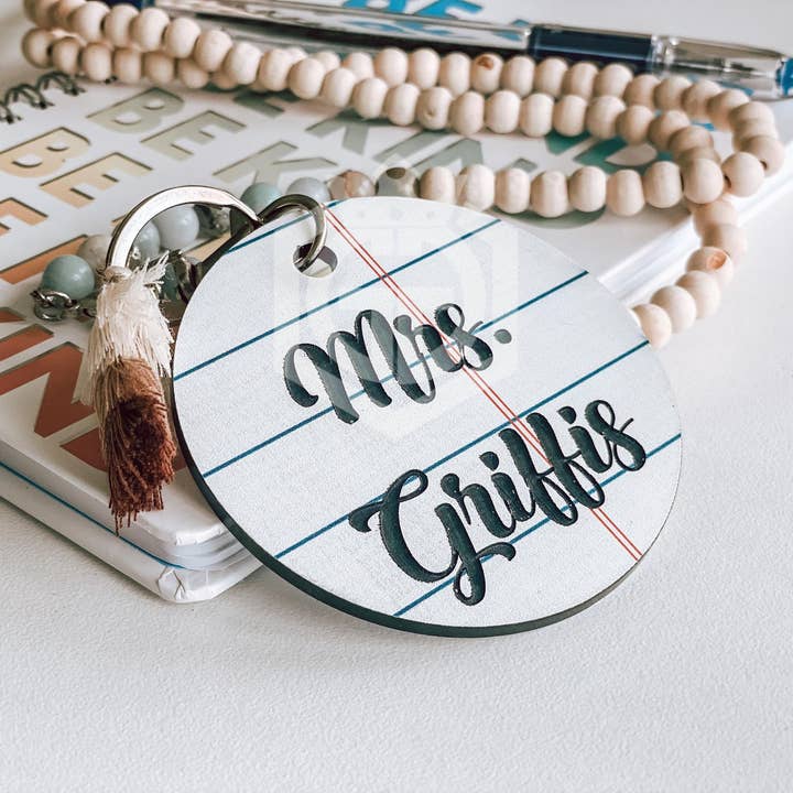 Personalized Beaded Lanyard for Keys or ID Badge - Teacher Gift - ID Badge Lanyard - Beaded Lanyard for wholesale by Glaminfinity Creations