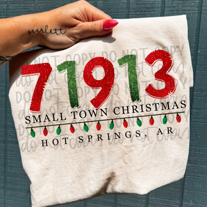 Twisted Image Tees Wholesale - Wholesale T-shirt (graphic) – women's - Custom Small Town Christmas (CC Ivory T-Shirt)