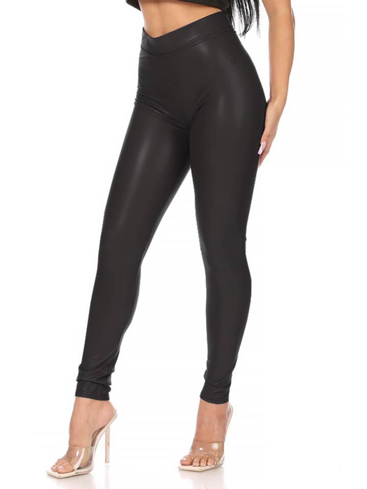 MOA COLLECTION - Wholesale Leggings - Dames - Effen imitatie-legging voor dames1