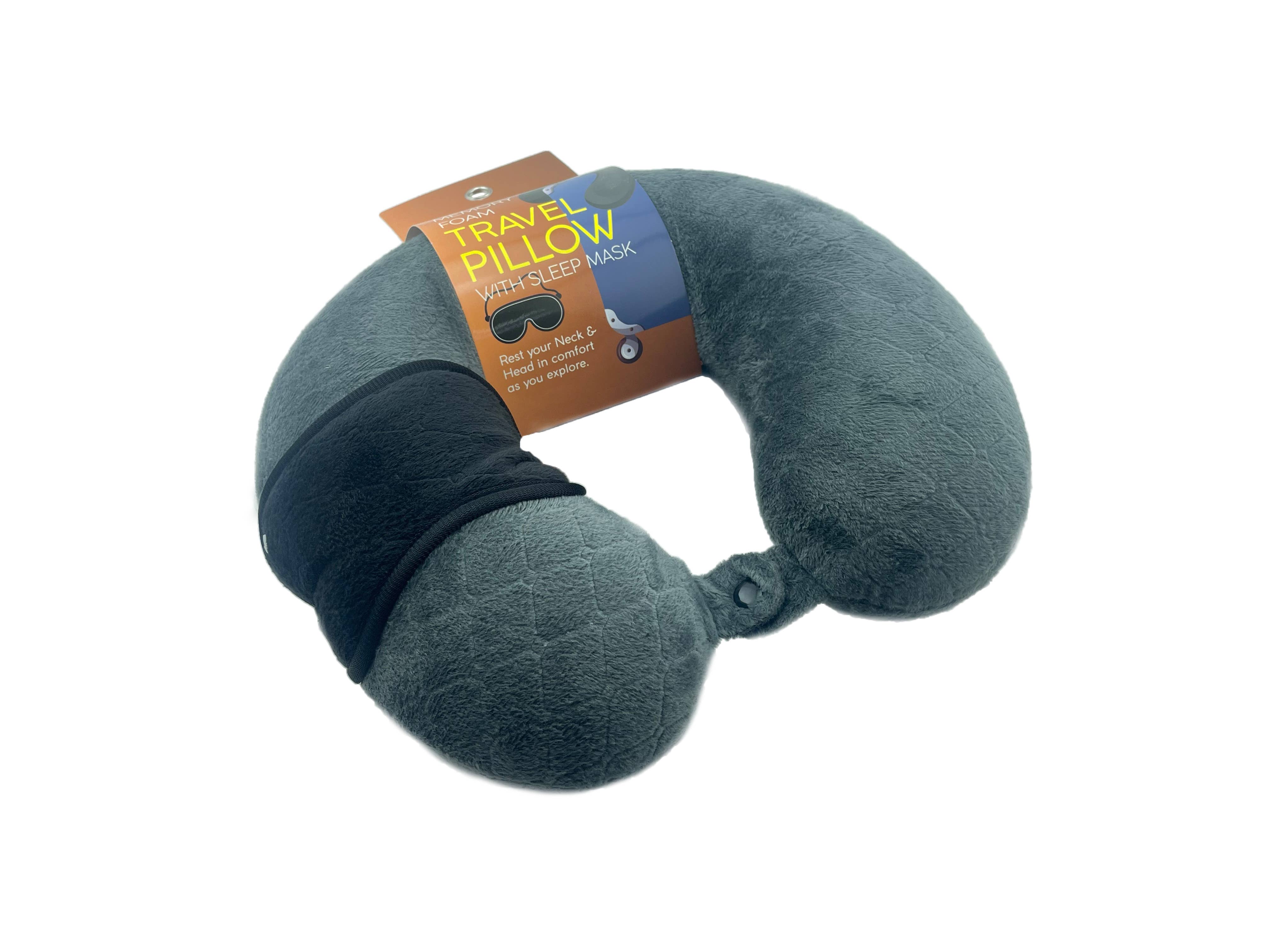 Pursonic - Wholesale Travel Pillow - Memory Foam Travel Pillow with Sleep Mask2