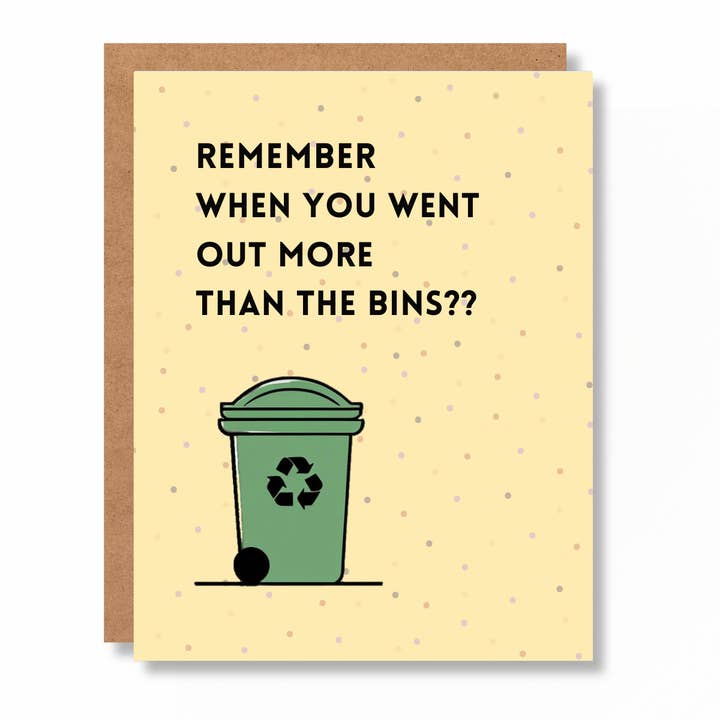 More than Bins Greeting Card for wholesale by Otter this World Cards
