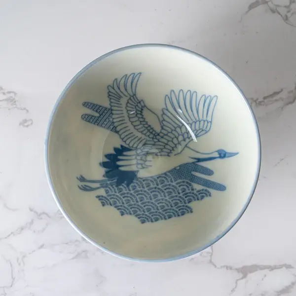 Urban Tokyo - Vente Assiettes/plats/bols de décoration - Bol à riz en porcelaine Japanese Crane Design, 10 oz, 4,5 po D x 2,5 po H3