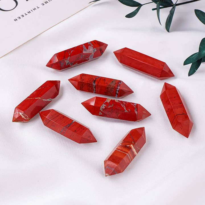 Moon Rituals - Wholesale Spiritual stone/crystal - Red Jasper Double Terminated Point – Grounding, Strength & Christmas Crystal Gift2