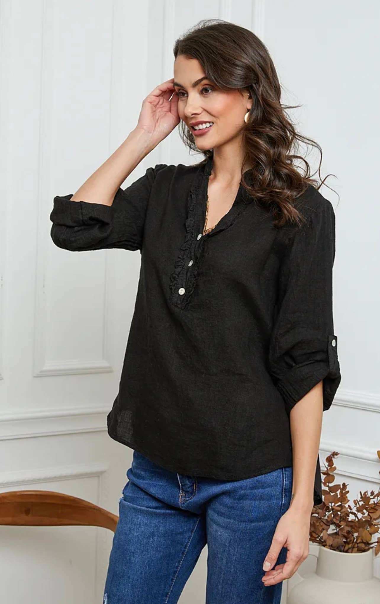 LÉA & LUC – wholesale Blus - Dam – Blus i 100 % linne REF. 664937