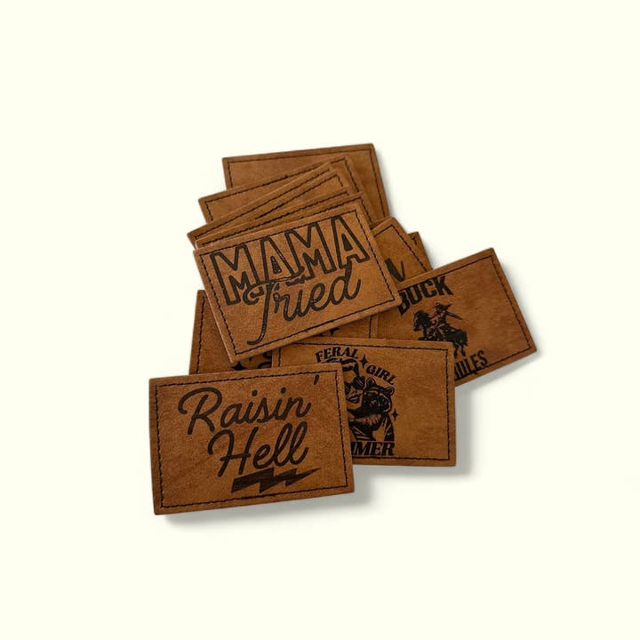Wild Indigo - Wholesale Patch - Leather Hat Bar Patch Self Adhesive