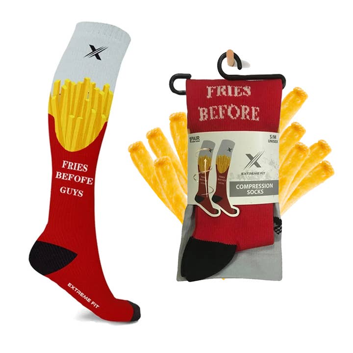CHAUSSETTES FANTAISIE FRIES BEFORE GUYS pour la vente par The American Gift Company (TAGCO)
