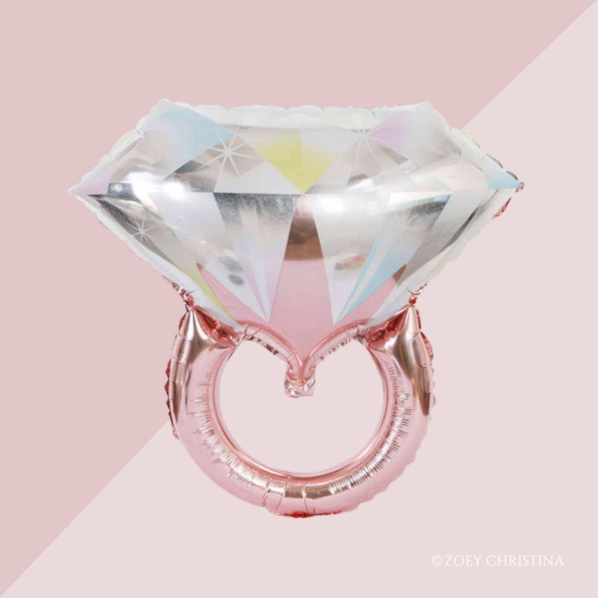 Zoey Christina - Wholesale Balloon - Diamond Ring Foil Balloon – Rose Gold & Gold Options0