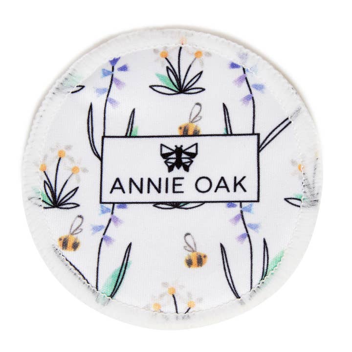 Bamboo Make Up Remover Pads - Pack of 5 - Bees with Flowers for wholesale by Annie Oak