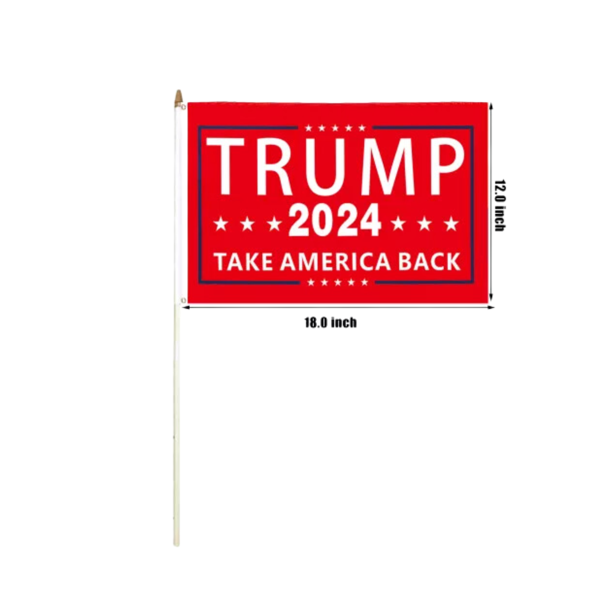 K & S WHOLESALE INC – Engroshandel Flag – Trump 2024 3 designs håndflag 36 CT1