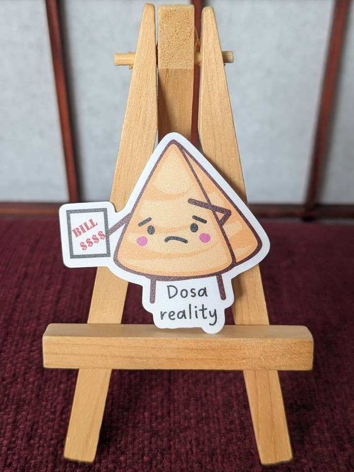 Dosa reality comida indiana adesivo de vinil à prova d'água por atacado de Lia Mayu Designs