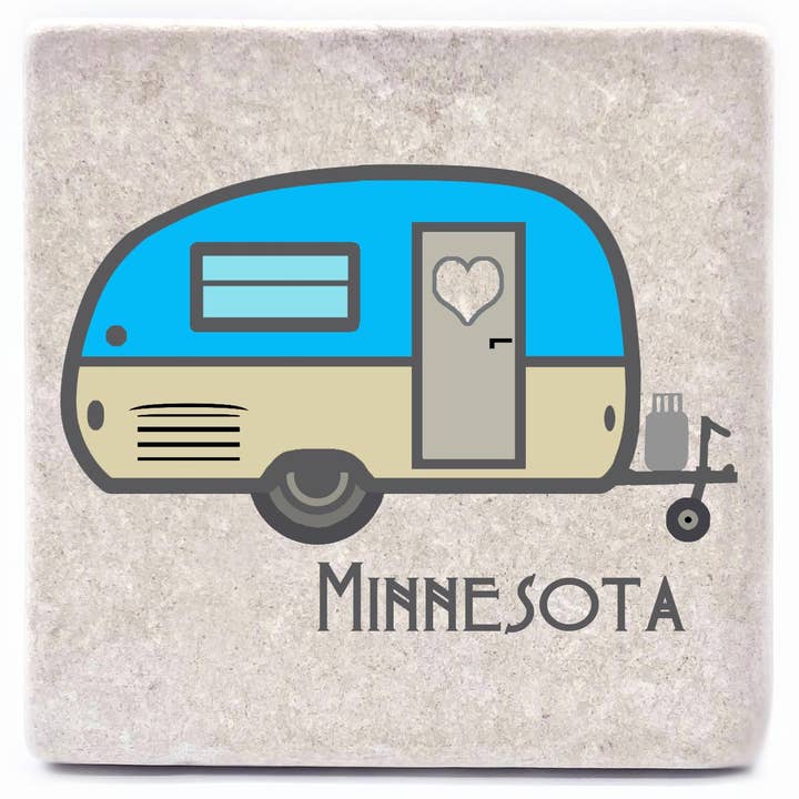 Minnesota Vintage Retro Camper Options Magnet for wholesale by Noomoon