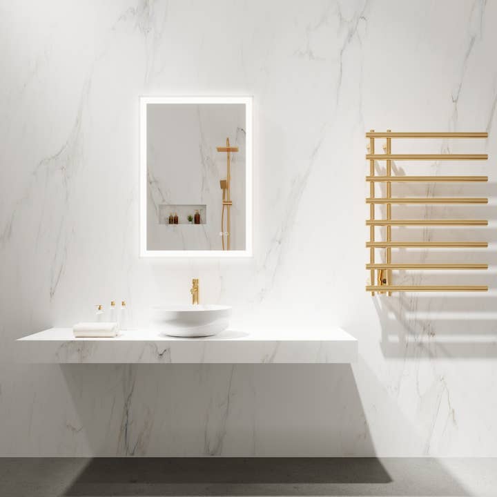 Koss 24x36 Lighted Mirror with Selectable LED & Defogger for wholesale by Suite Mirror