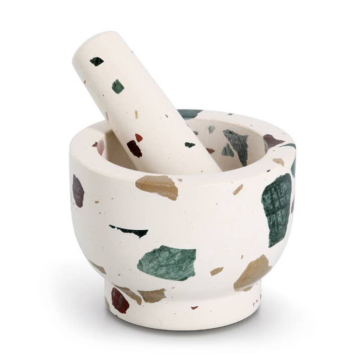Mortar & Pestle Set, Terrazzo for wholesale by Zeller Present