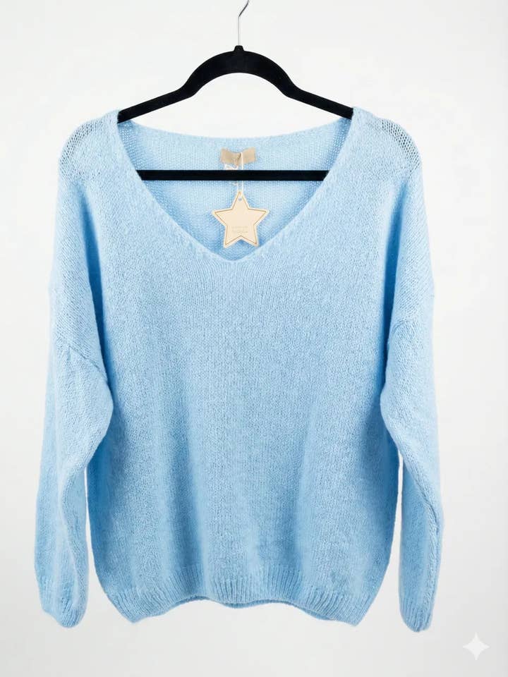 Mimi & Gogo - Vente Pull en maille – femme - Pull uni basique @20127_uni16