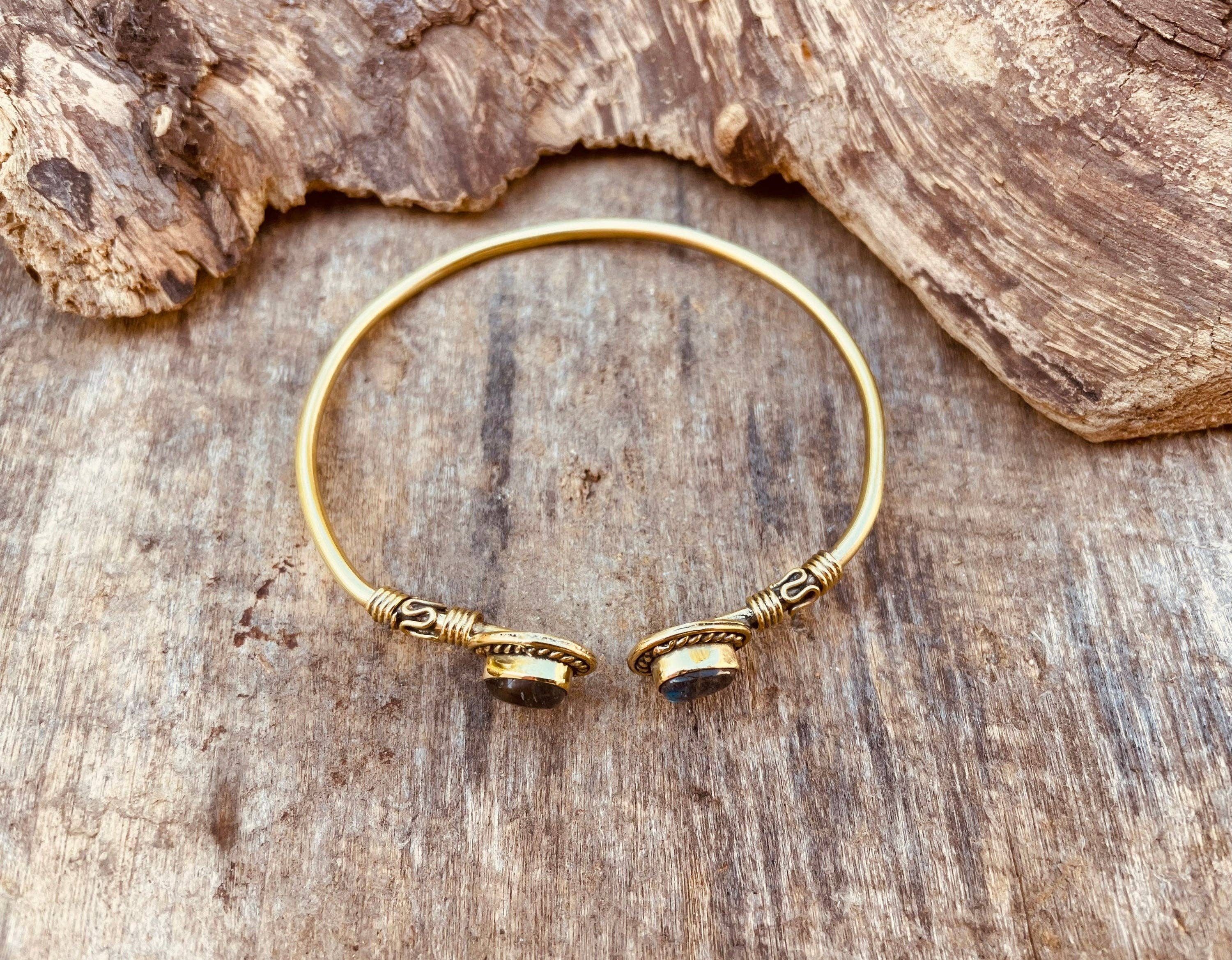 Kaali Boutique – wholesale Manschettarmband – Labradorit Boho Armband / Armring / Mässing / Etnisk / Rustik / Bohemisk / Hippie / Zigenare / Psy / Chic / Smycken / Kropp / Justerbar7