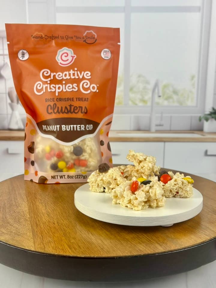 Mélange croustillant « Clusters » au chocolat et au beurre de cacahuète, boîte de 6 pour la vente par Creative Crispies Co.