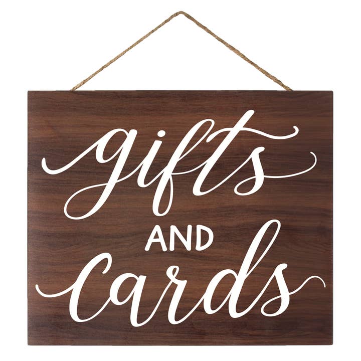 Gifts and Cards™ Wooden Sign (Brown), Wedding Decor for wholesale by JennyGems
