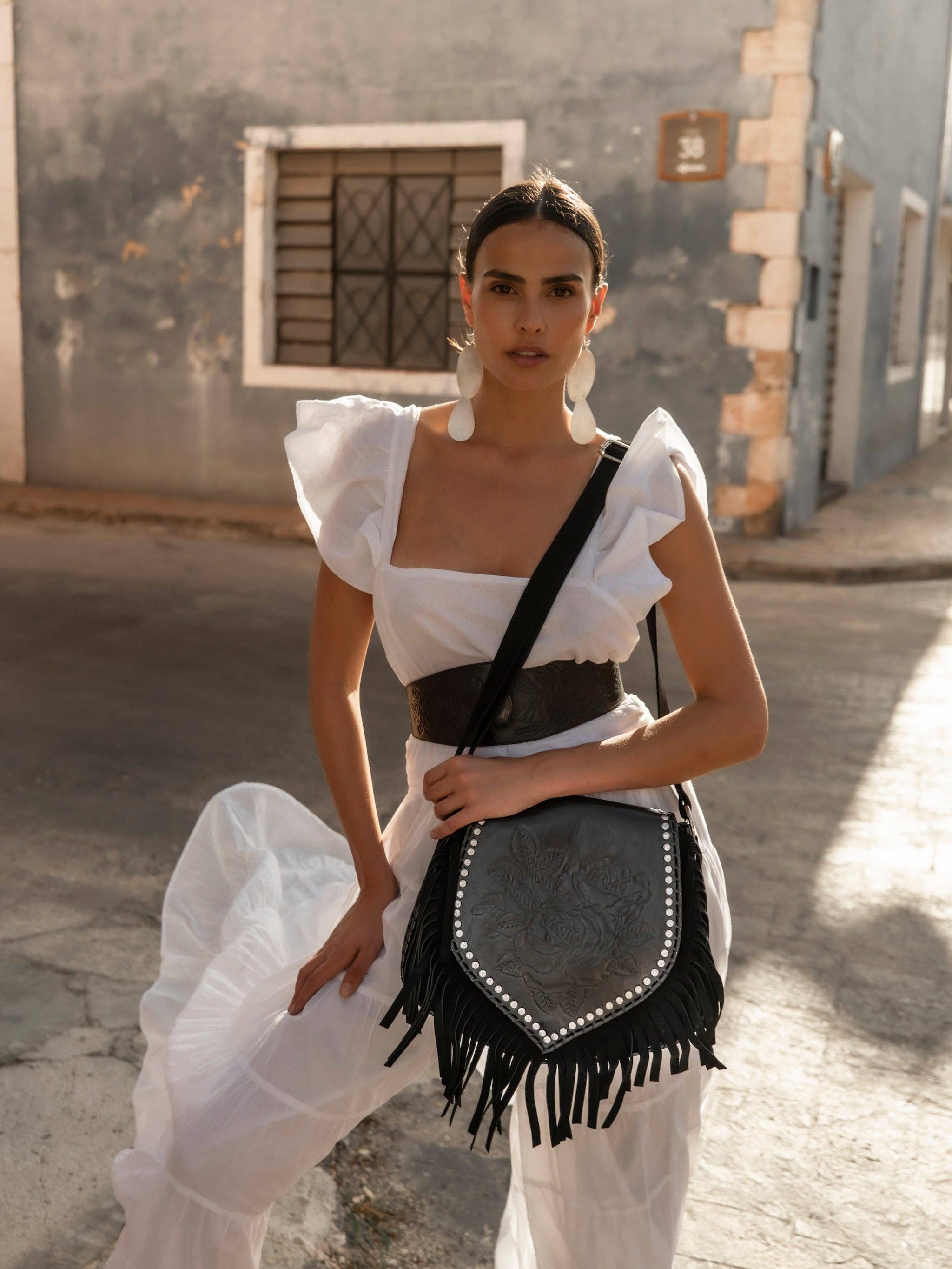 Akaroa Rose Bag Black for wholesale on Faire