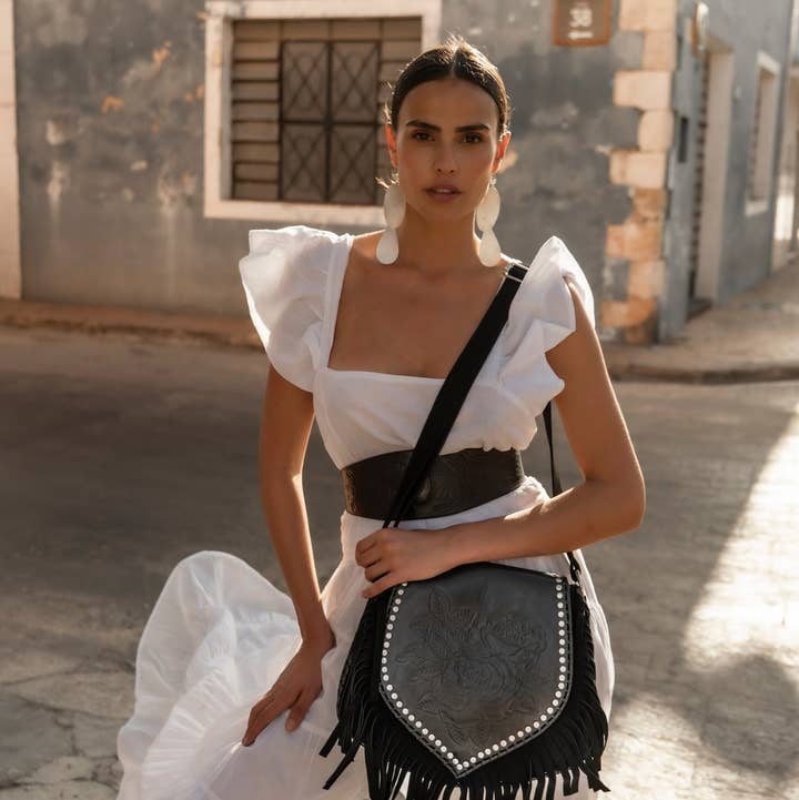 Akaroa Rose Bag Black for wholesale on Faire0