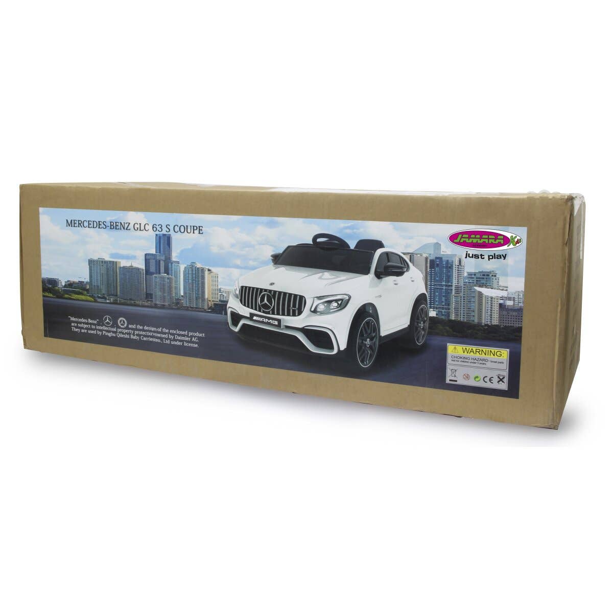 mhw24 - Vendita all'ingrosso Macchinetta/camioncino giocattolo - Bambini  - Macchinina elettrica Mercedes-AMG GLC 63 S Coupé bianca 12V1