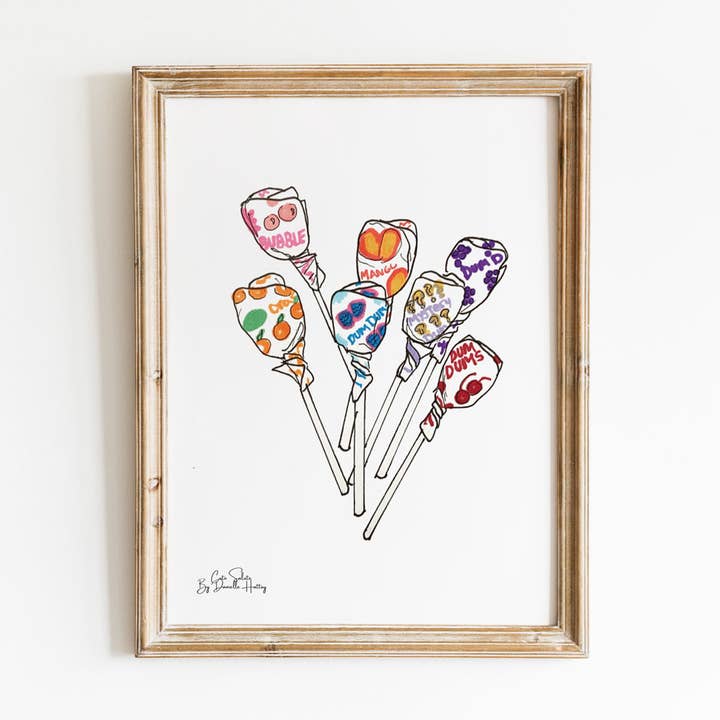 Lollipop Wall Print for wholesale by Cute Salute