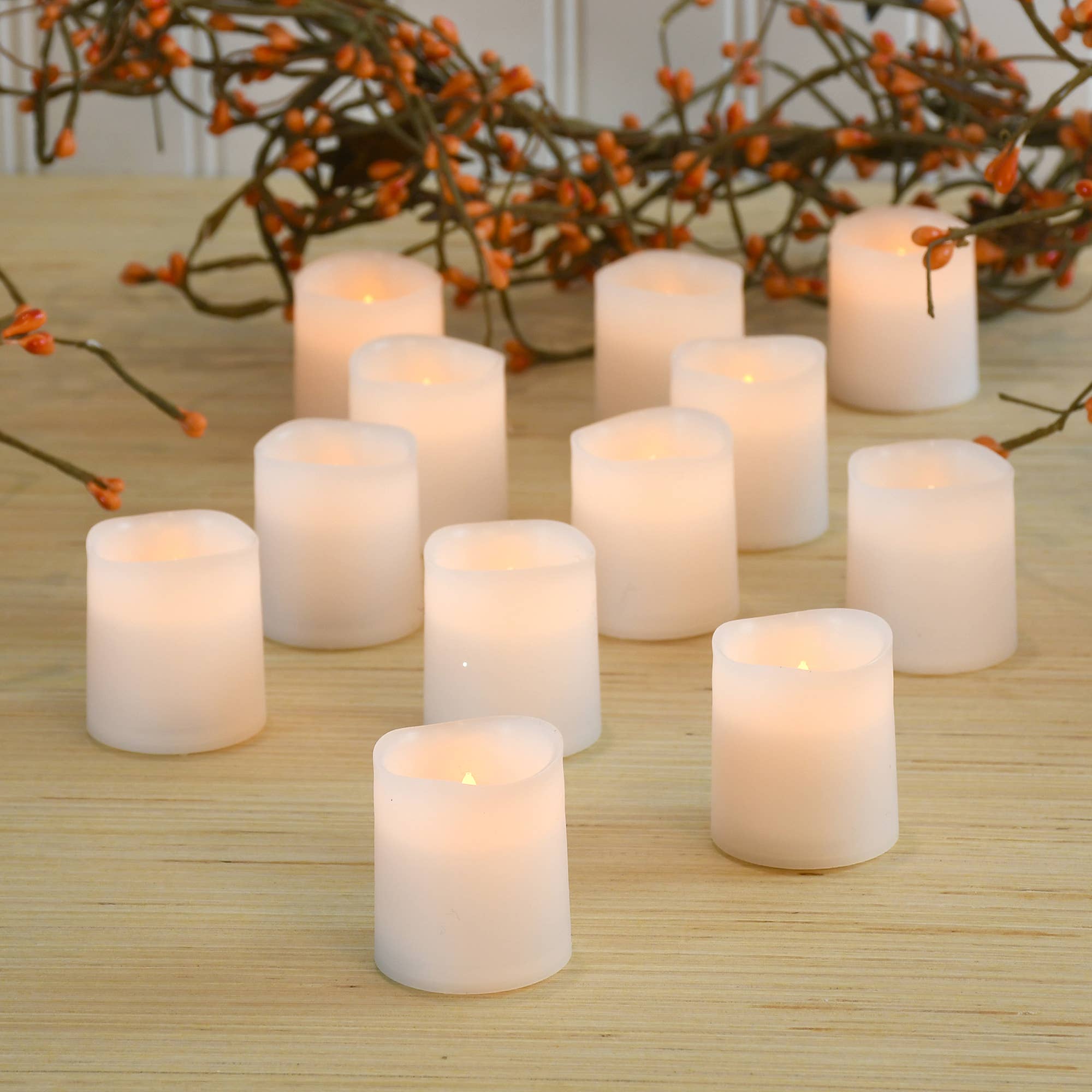 LumaBase - Wholesale Flameless Candle - Battery Operated LED Votive Candles, Amber - Set of 122