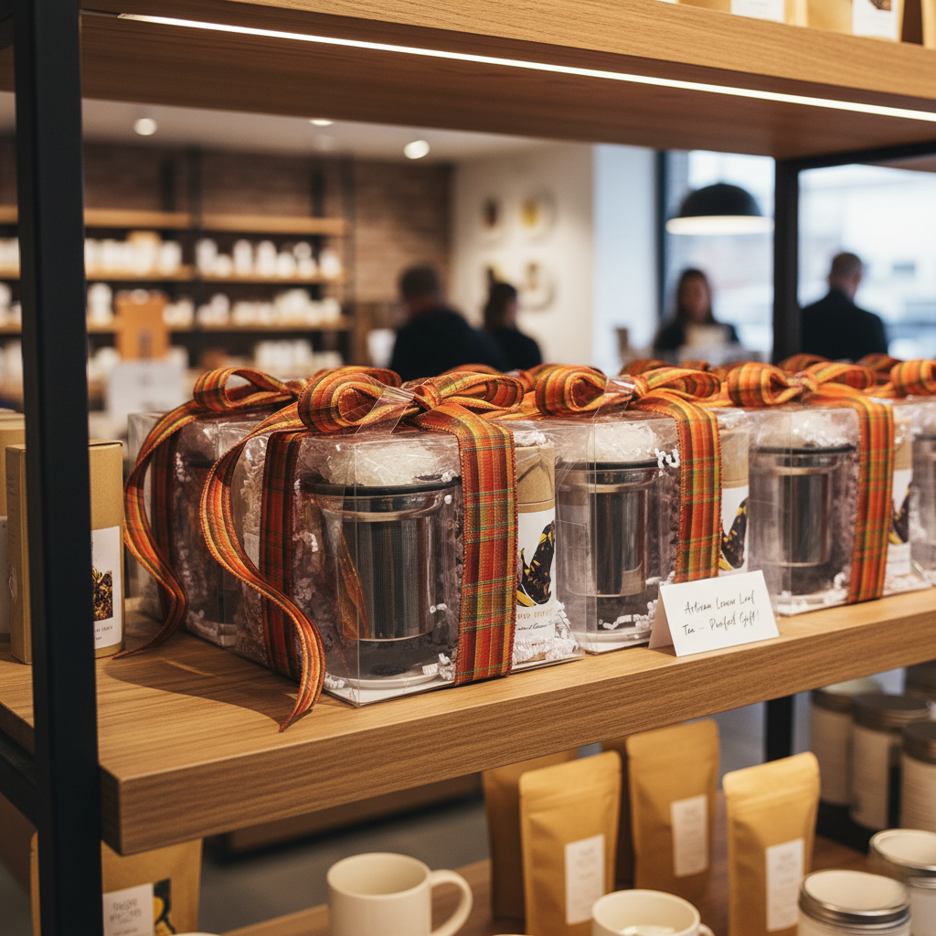 Foxy Tea® - Wholesale Tea Set - Tea Gift Set – Mug/Lid, Infuser, Tea, Towel, Sugar Crystals8