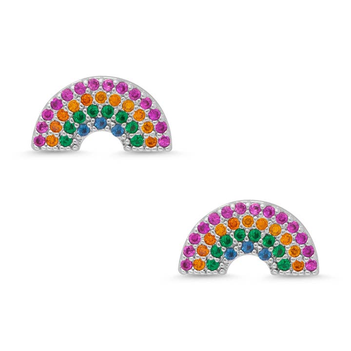 Aretes Rainbow CZ para venta al por mayor de Lily Nily