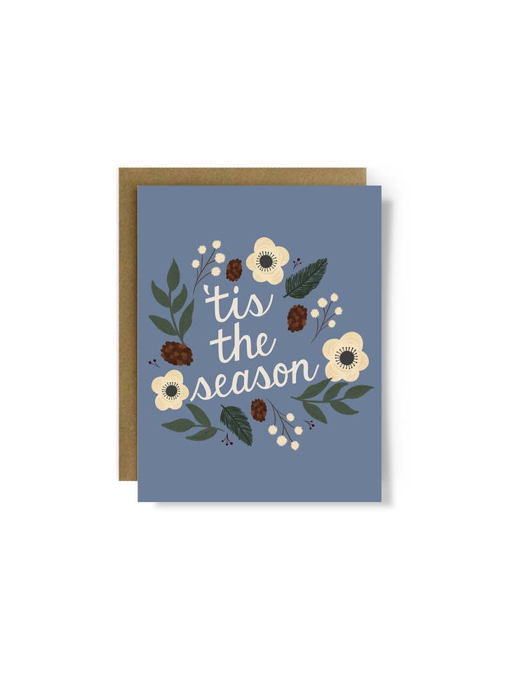 Weihnachts-/Feiertags-Grußkarte mit Blumenmuster für den Großhandel von StephKay Designs