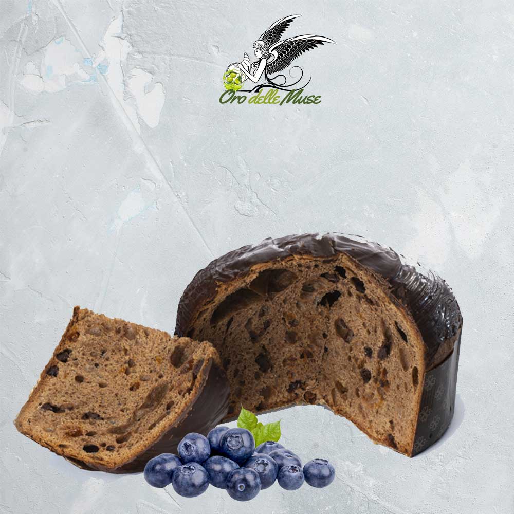 Calabria da Gustare - Wholesale Cake - Chocolate panettone with blueberries and rosolio 750 g2