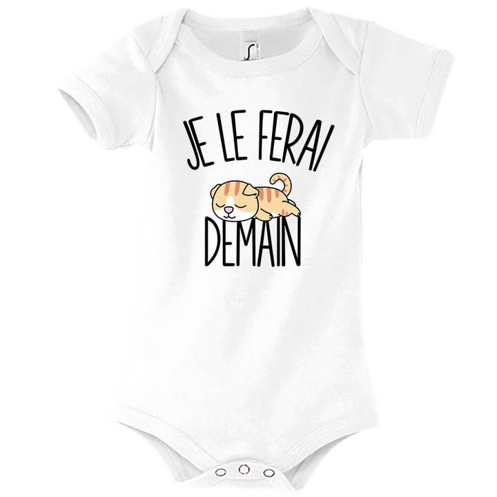 Body de bebé escocés a rayas con gatos para venta al por mayor de Planetee