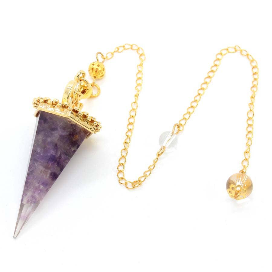 GemMeet - Wholesale Spiritual Stone/Crystal - Crystal Gravel Cone Pendulum15