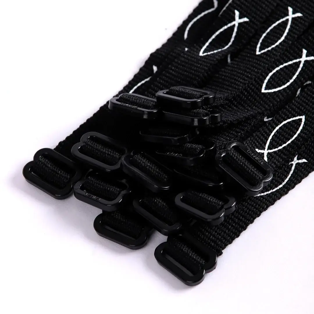 Swanson Christian Products - Wholesale Woven/Braided Bracelet - Bracelet Woven Fish Black Pk485