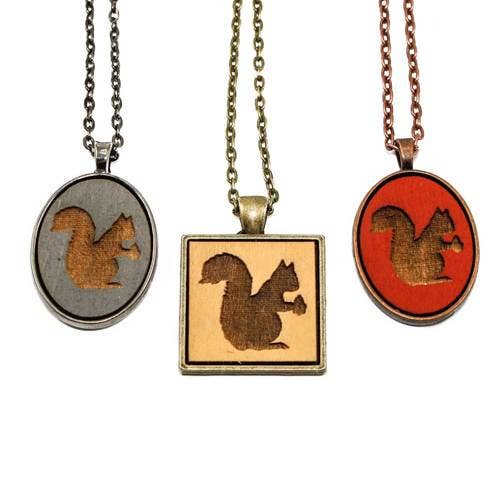 Small Cameo Pendant - Squirrel for wholesale by Once Again Sam